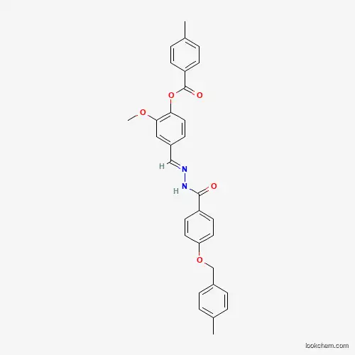 Molecular Structure of 765303-29-5 (2-Meo-4-(2-(4-((4-methylbenzyl)oxy)benzoyl)carbohydrazonoyl)PH 4-methylbenzoate)