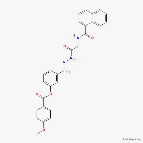 Molecular Structure of 769142-90-7 (3-(2-((1-Naphthoylamino)acetyl)carbohydrazonoyl)phenyl 4-methoxybenzoate)