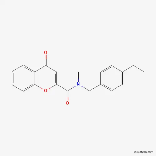 Molecular Structure of 879153-09-0 (N-[(4-ethylphenyl)methyl]-N-methyl-4-oxochromene-2-carboxamide)