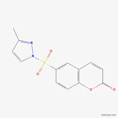 Molecular Structure of 942841-45-4 (6-[(3-methyl-1H-pyrazol-1-yl)sulfonyl]-2H-chromen-2-one)