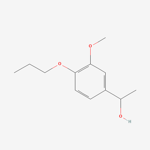 Molecular Structure of 1048918-01-9 (1-(3-Methoxy-4-n-propoxyphenyl)ethanol)