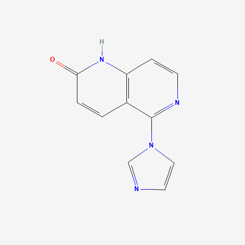 Molecular Structure of 105276-97-9 (5-(1H-Imidazol-1-yl)-1,6-naphthyridin-2(1H)-one)
