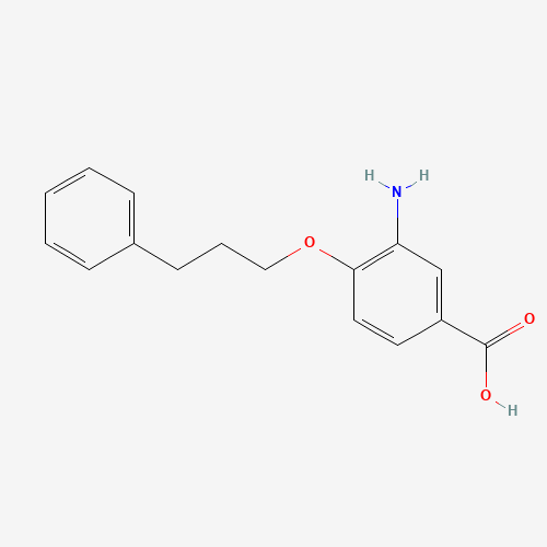 Molecular Structure of 1096879-47-8 (3-Amino-4-(3-phenylpropoxy)benzoic acid)