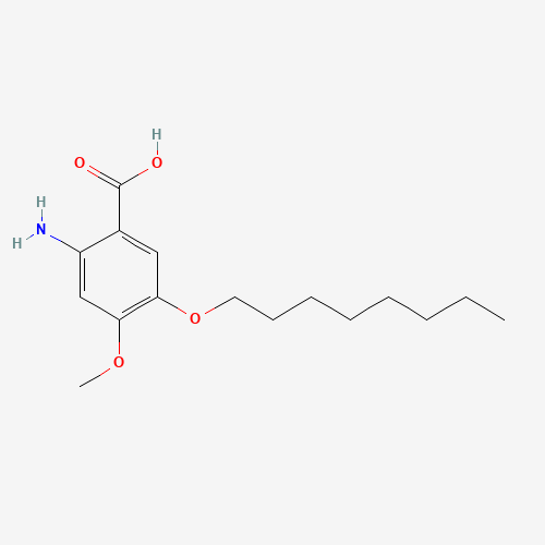 Molecular Structure of 1096901-31-3 (2-Amino-4-methoxy-5-(octyloxy)benzoic acid)