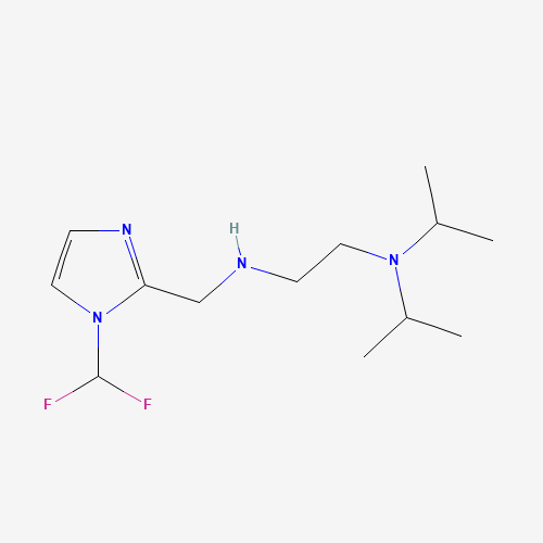 Molecular Structure of 1096910-96-1 (N2-[[1-(Difluoromethyl)-1H-imidazol-2-yl]methyl]-N1,N1-bis(1-methylethyl)-1,2-ethanediamine)