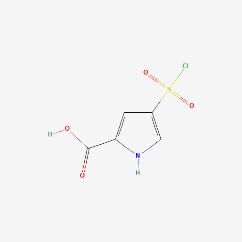 Molecular Structure of 1096910-97-2 (4-(chlorosulfonyl)-1H-pyrrole-2-carboxylic acid)