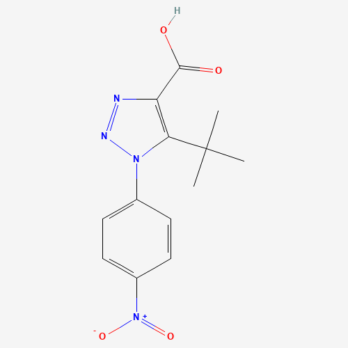 Molecular Structure of 1096923-22-6 (5-(1,1-Dimethylethyl)-1-(4-nitrophenyl)-1H-1,2,3-triazole-4-carboxylic acid)