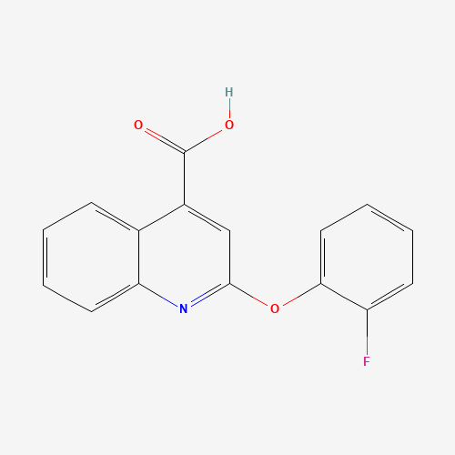 Molecular Structure of 1097017-34-9 (2-(2-Fluorophenoxy)-4-quinolinecarboxylic acid)