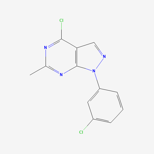Molecular Structure of 1097064-70-4 (4-chloro-1-(3-chlorophenyl)-6-methyl-1H-pyrazolo[3,4-d]pyrimidine)