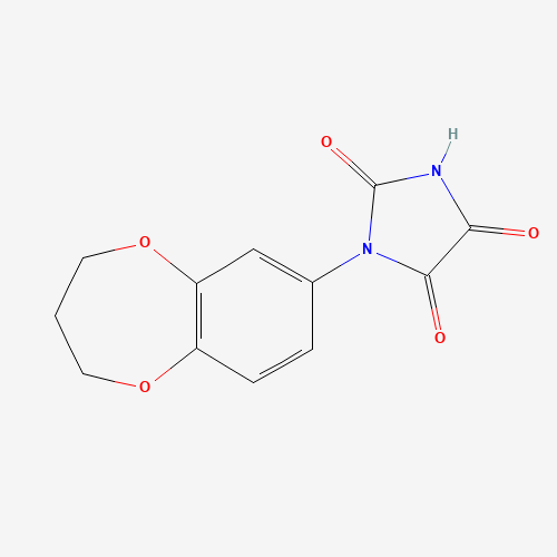Molecular Structure of 1097102-49-2 (1-(3,4-Dihydro-2H-1,5-benzodioxepin-7-yl)-2,4,5-imidazolidinetrione)