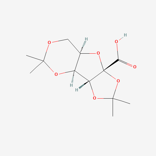 Molecular Structure of 114559-95-4 ((+)-2,3:4,6-Di-O-isopropylidene-2-keto-D-gulonic acid)