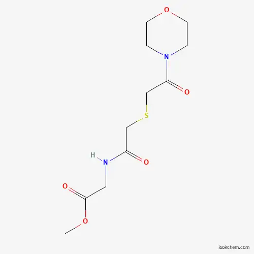 Molecular Structure of 1156076-63-9 (Glycine, N-[2-[[2-(4-morpholinyl)-2-oxoethyl]thio]acetyl]-, methyl ester)