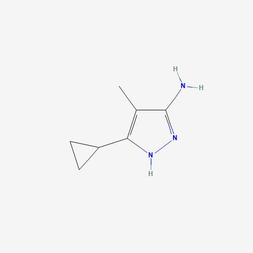 Molecular Structure of 1187027-13-9 (3-cyclopropyl-4-methyl-1H-pyrazol-5-amine)