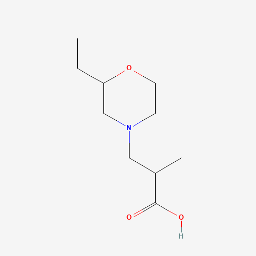 Molecular Structure of 1216295-89-4 (2-Ethyl-alpha-methyl-4-morpholinepropanoic acid)