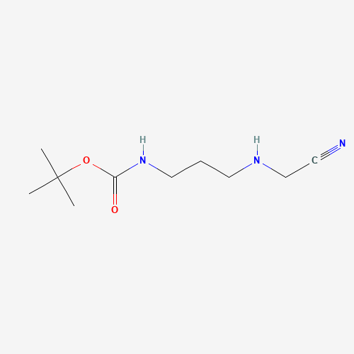 Molecular Structure of 144912-90-3 ([3-(Cyanomethylamino)propyl]carbamic acid 1,1-dimethylethyl ester)