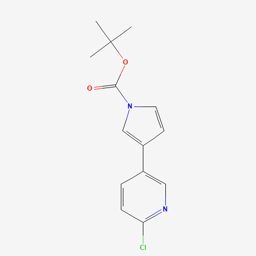 Molecular Structure of 154819-86-0 (1,1-Dimethylethyl 3-(6-chloro-3-pyridinyl)-1H-pyrrole-1-carboxylate)