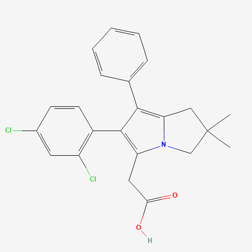 Molecular Structure of 156897-07-3 (6-[2,4-Dichlorophenyl]-7-phenyl-2,2-dimethyl-2,3-dihydro-1H-pyrrolizine-5-acetic acid)