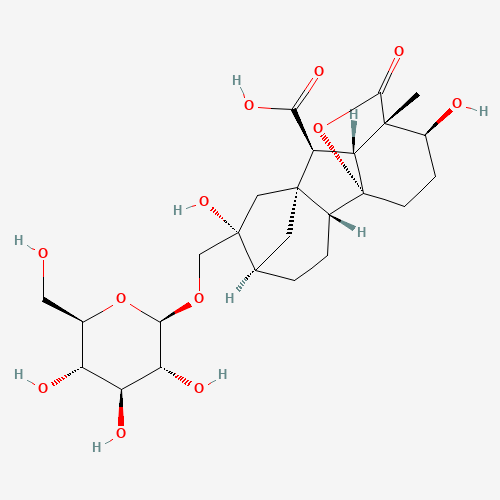 Molecular Structure of 159858-83-0 (16,17-Dihydro-16alpha,17-dihydroxygibberellin A4 17-glucoside)
