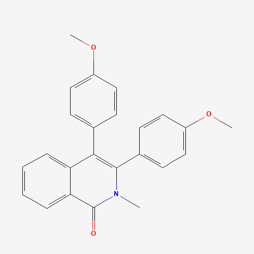 Molecular Structure of 161730-00-3 (3,4-Bis(4-methoxyphenyl)-2-methyl-1(2H)-isoquinolinone)