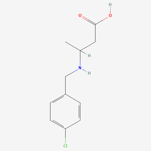 Molecular Structure of 167222-92-6 (3-[[(4-Chlorophenyl)methyl]amino]butanoic acid)