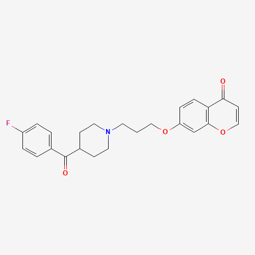 Molecular Structure of 172739-33-2 (7-[3-[4-(4-Fluorobenzoyl)piperidino]propoxy]-4H-1-benzopyran-4-one)