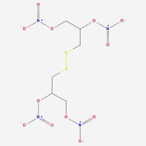 Molecular Structure of 179677-60-2 (1,2-Propanediol, 3,3'-dithiobis-, tetranitrate)