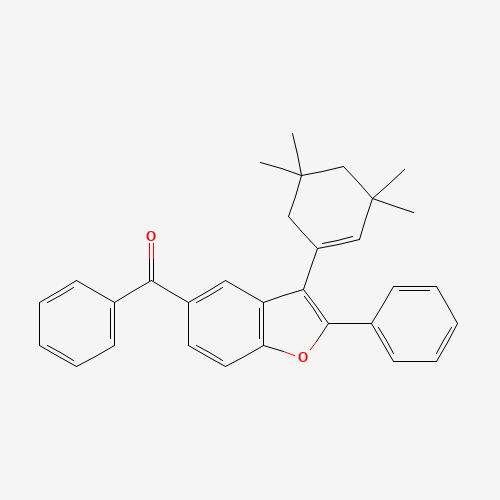 Molecular Structure of 183589-33-5 (Phenyl[2-phenyl-3-(3,3,5,5-tetramethyl-1-cyclohexen-1-yl)-5-benzofuranyl]methanone)