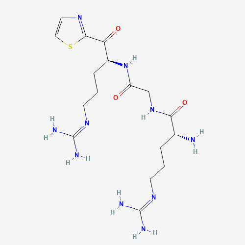 Molecular Structure of 186303-97-9 (Glycinamide, D-arginyl-N-[(1S)-4-[(aminoiminomethyl)amino]-1-(2-thiazolylcarbonyl)butyl]-)