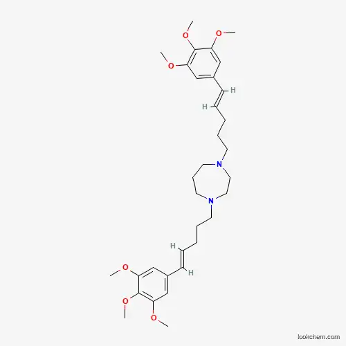 Molecular Structure of 286441-08-5 (1H-1,4-Diazepine, hexahydro-1,4-bis((4E)-5-(3,4,5-trimethoxyphenyl)-4-penten-1-yl)-)