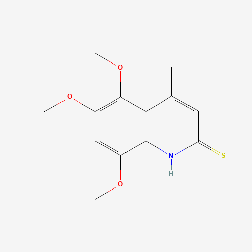 Molecular Structure of 199281-88-4 (5,6,8-Trimethoxy-4-methyl-2(1H)-quinolinethione)
