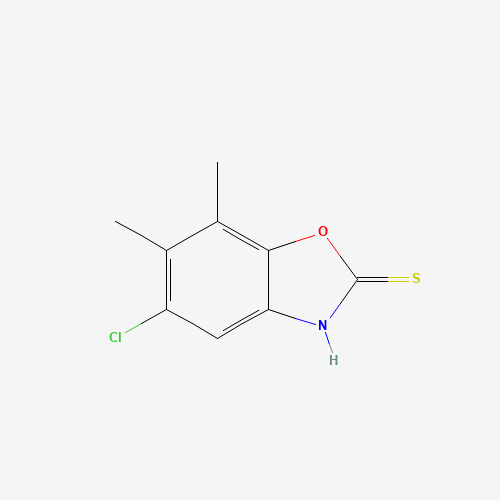 Molecular Structure of 199293-11-3 (5-Chloro-6,7-dimethyl-2-mercaptobenzoxazole)