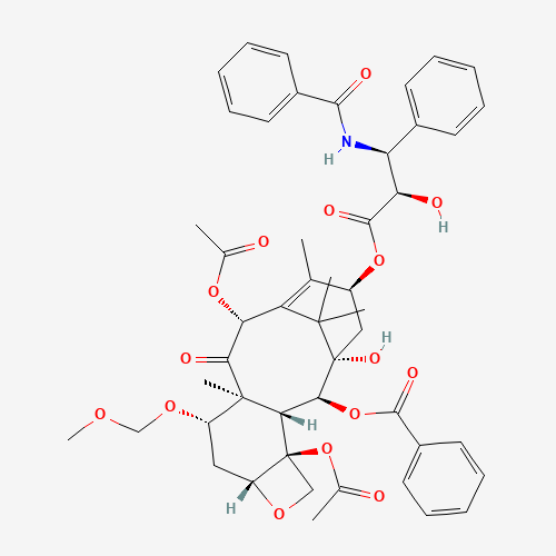 Molecular Structure of 199666-06-3 ((1S)-4alpha,10beta-Diacetoxy-2alpha-(benzoyloxy)-5beta,20-epoxy-1-hydroxy-7beta-(methoxymethoxy)-13alpha-[[(2R,3S)-2-hydroxy-3-(benzoylamino)-3-phenylpropionyl]oxy]taxa-11-ene-9-one)