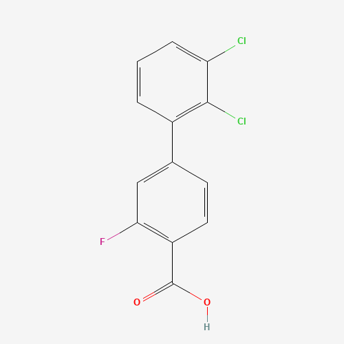 Molecular Structure of 1183826-89-2 (4-(2,3-Dichlorophenyl)-2-fluorobenzoic acid)