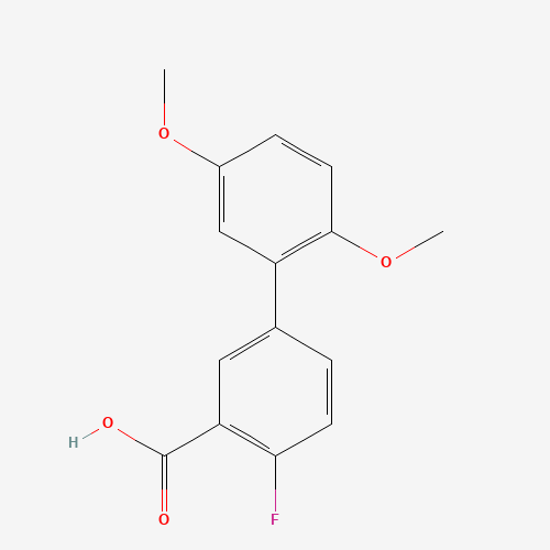 Molecular Structure of 1183891-33-9 (5-(2,5-Dimethoxyphenyl)-2-fluorobenzoic acid)