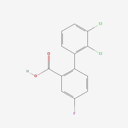 Molecular Structure of 1184060-56-7 (2-(2,3-Dichlorophenyl)-5-fluorobenzoic acid)