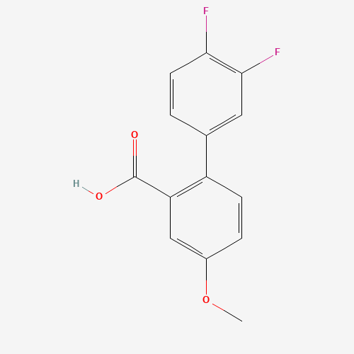 Molecular Structure of 1184060-94-3 (2-(3,4-Difluorophenyl)-5-methoxybenzoic acid)