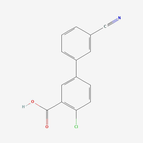 Molecular Structure of 1184483-73-5 (2-Chloro-5-(3-cyanophenyl)benzoic acid)