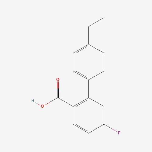 Molecular Structure of 1184517-79-0 (2-(4-Ethylphenyl)-4-fluorobenzoic acid)