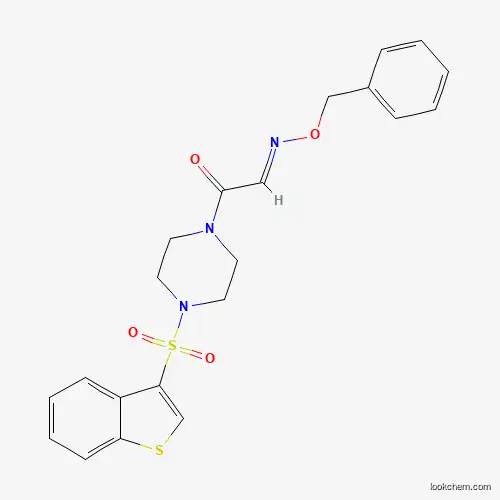 Molecular Structure of 1202859-93-5 ((2E)-1-[4-(1-Benzothiophene-3-sulfonyl)piperazin-1-yl]-2-[(benzyloxy)imino]ethan-1-one)