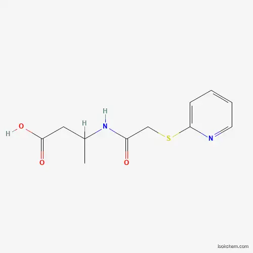 Molecular Structure of 1211448-62-2 (3-{[(Pyridin-2-ylthio)acetyl]amino}butanoic acid)