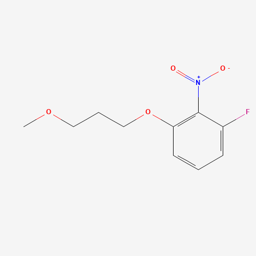 Molecular Structure of 1233951-69-3 (1-Fluoro-3-(3-methoxypropoxy)-2-nitrobenzene)