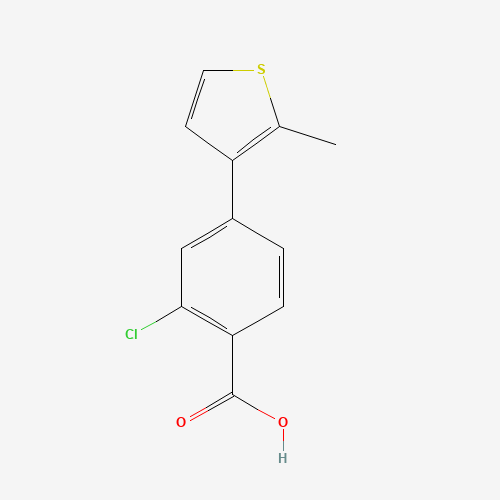 Molecular Structure of 1237089-82-5 (2-Chloro-4-(2-methylthiophen-3-yl)benzoic acid)