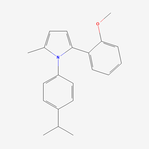 Molecular Structure of 1260802-65-0 (2-(2-Methoxyphenyl)-5-methyl-1-(4-propan-2-ylphenyl)pyrrole)