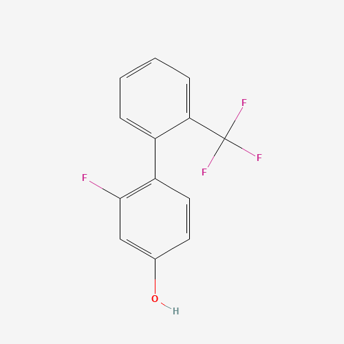 Molecular Structure of 1261668-47-6 (3-Fluoro-4-(2-trifluoromethylphenyl)phenol)