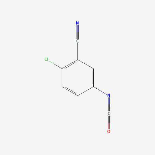 Molecular Structure of 1261672-37-0 (2-Chloro-5-isocyanatobenzonitrile)