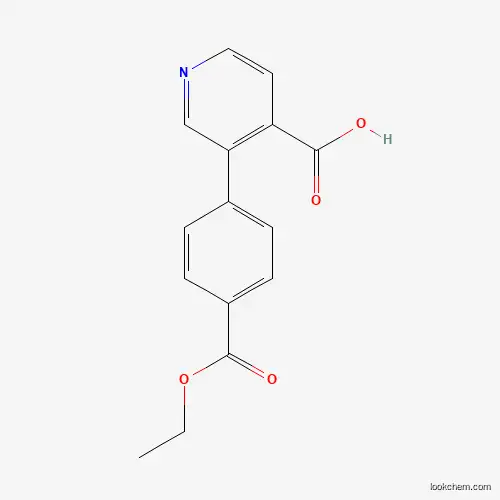 Molecular Structure of 1261929-79-6 (3-(4-Ethoxycarbonylphenyl)isonicotinic acid)