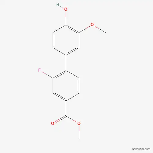 Molecular Structure of 1261931-29-6 (4-(2-Fluoro-4-methoxycarbonylphenyl)-2-methoxyphenol)