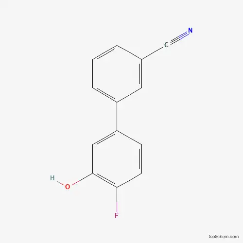Molecular Structure of 1262003-56-4 (5-(3-Cyanophenyl)-2-fluorophenol)