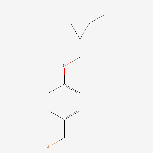 Molecular Structure of 1337879-72-7 (Benzene, 1-(bromomethyl)-4-[(2-methylcyclopropyl)methoxy]-)