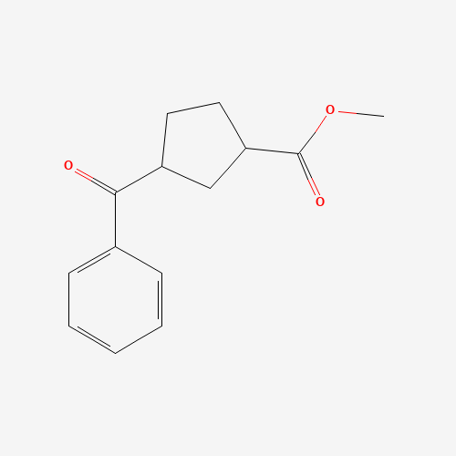 Molecular Structure of 1359704-37-2 (Cyclopentanecarboxylic acid, 3-benzoyl-, methyl ester)